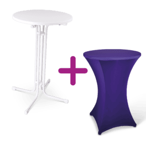 Statafel Savannah Ø70cm, incl. stretchrok met topcover